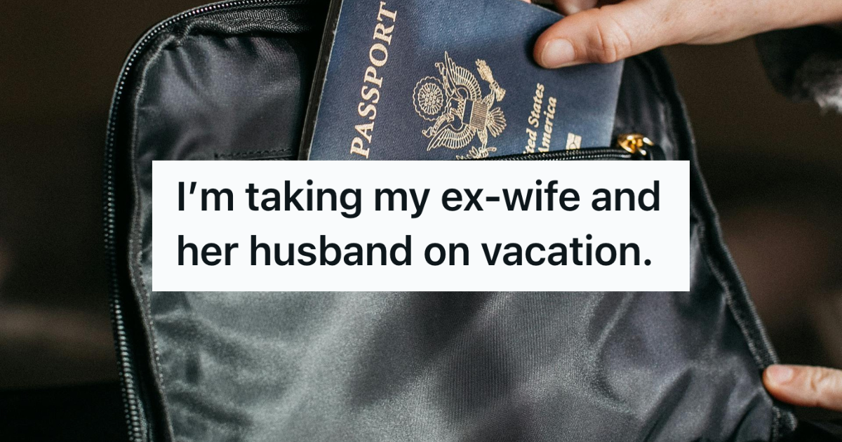 pulling passport out of backpack