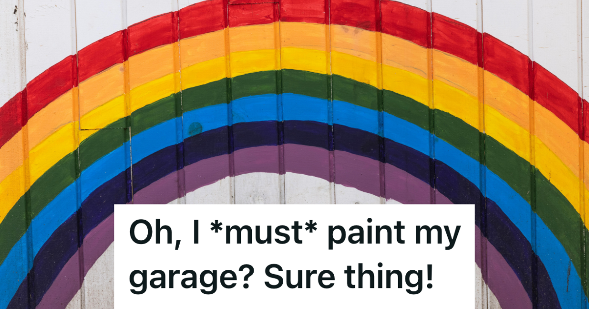 rainbow painted on wood