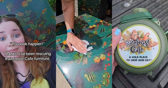 Noelle and her brother restoring things from a closed down Rainforest Cafe