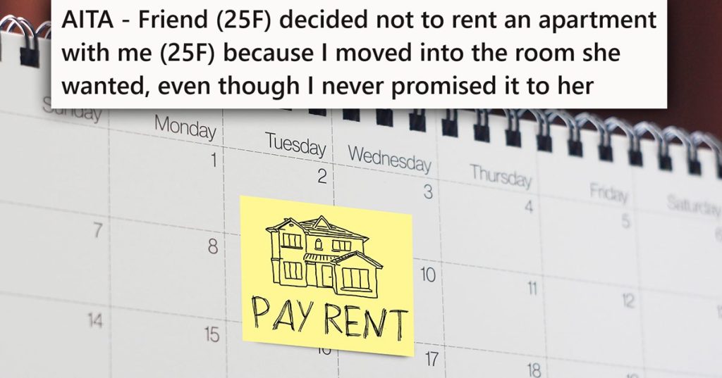 calendar with note reminder of rent due