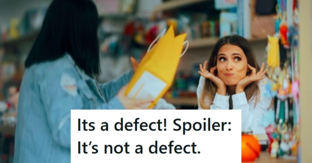 Woman wanting to return an item