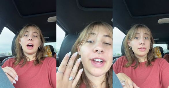 Stacie discussing her engagement