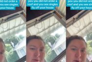 She Looked Out And Saw Roofers Hard At Work On Her House. Only Problem Was They Were On The Wrong House.