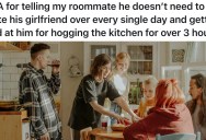 Roommate’s Girlfriend Is There Every Day, So He Takes Over the Kitchen for 3 Hours