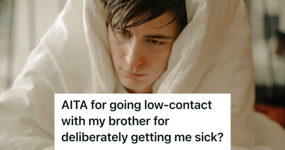 sick man wrapped in a blanket