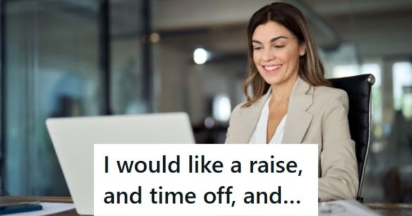 Woman working at a computer