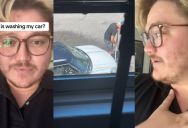 He Was Working From Home When He Looked Out To See A Stranger Washing His Car. What Should He Do Now?