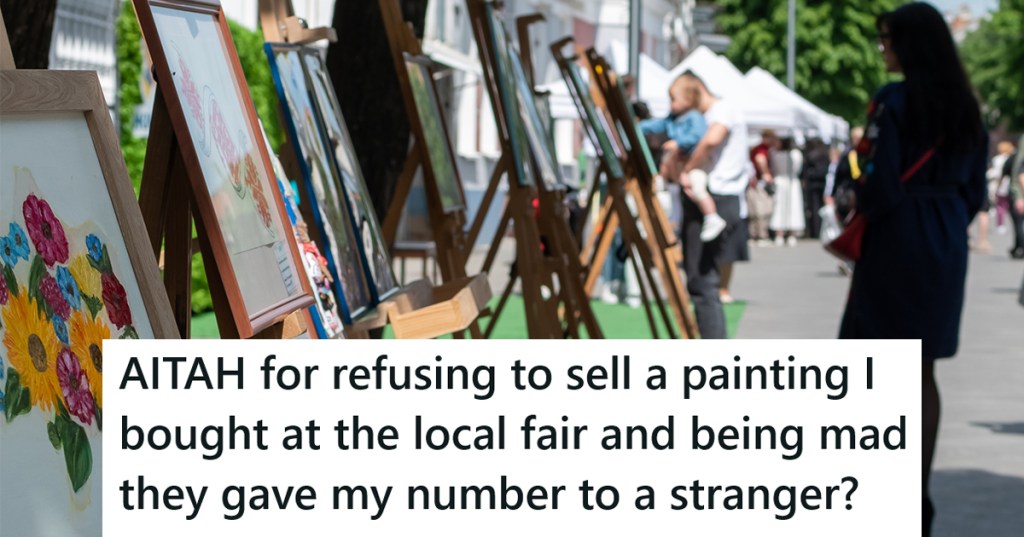 art for sale at an outdoor fair