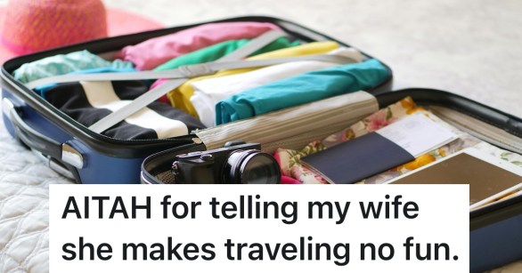 suitcase with clothes for a trip