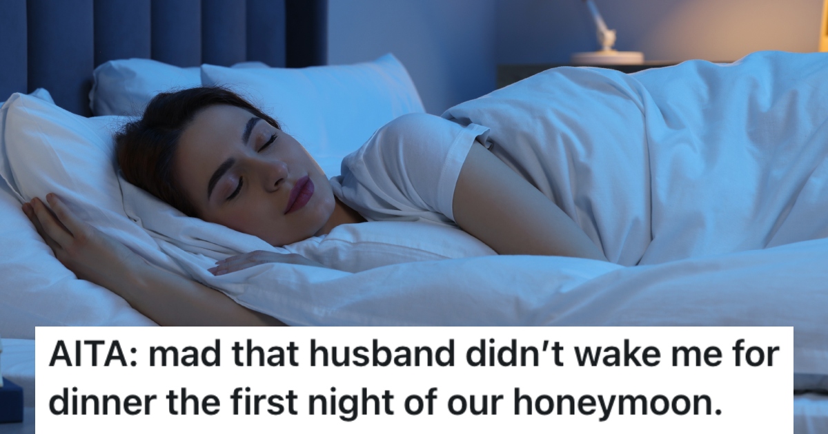 She Took A Nap On The First Day Of Their Honeymoon, So Her Husband Went Out To Dinner Without Her woman sleeping in a bed