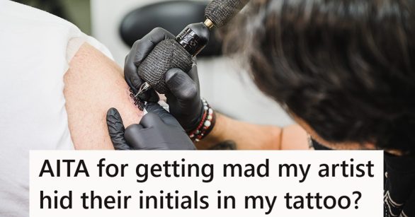 female tattoo artist working
