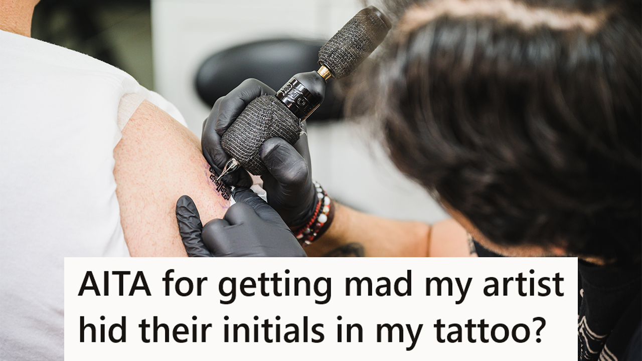 woman tattoo artist working