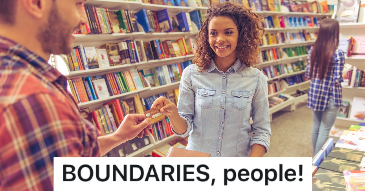 woman in a bookstore