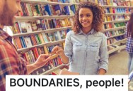 A Customer At Her Book Store Got Too Close For Comfort And Poked Her With A Book, So She Got Him Out Of There Immediately