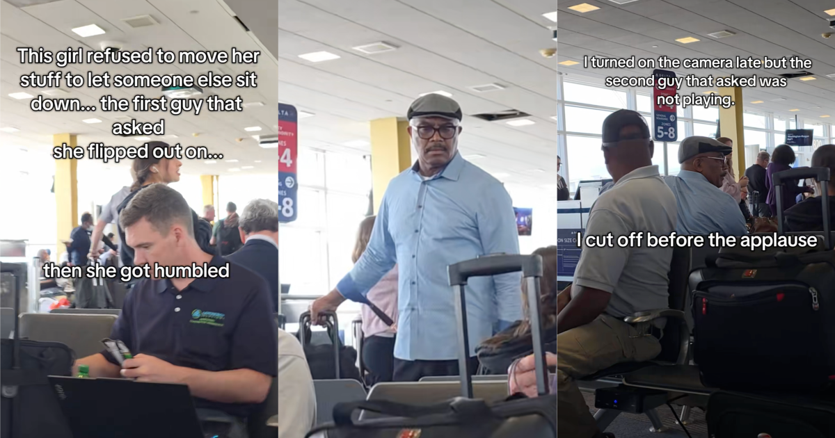 people in an airport