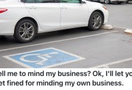 A Customer Was Rude To A Grocery Store Worker, So They Told The Police He Was Illegally Parked In A Handicapped Spot