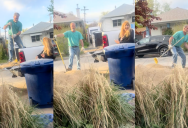 Homeowner Caught Someone Stealing Dirt That A Landscaper Left On Her Property