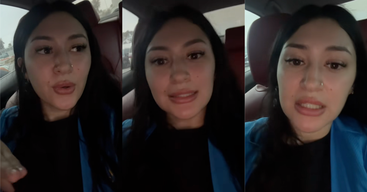 woman sitting in her car