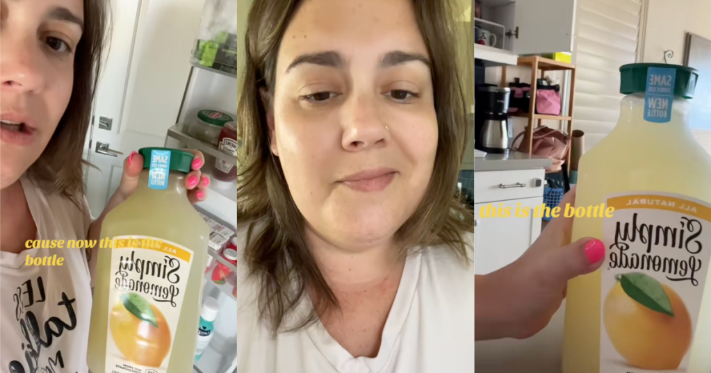 woman talking about lemonade