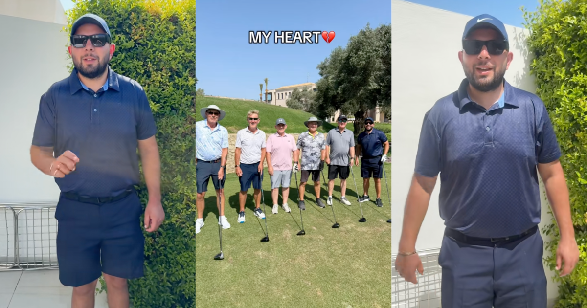 men at a golf course