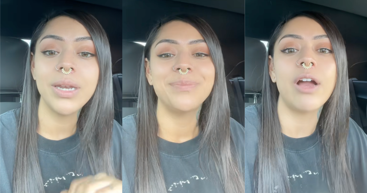 woman talking to tiktok viewers