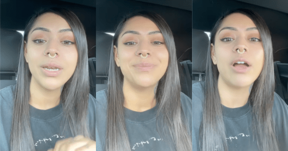 woman talking to tiktok viewers