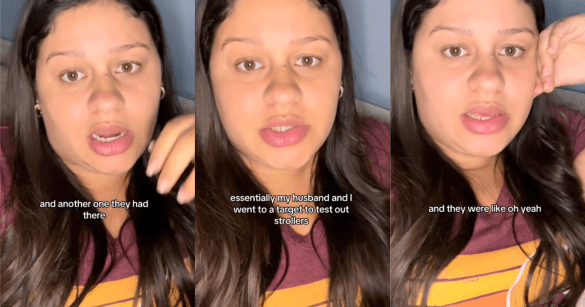 woman talking to a camera