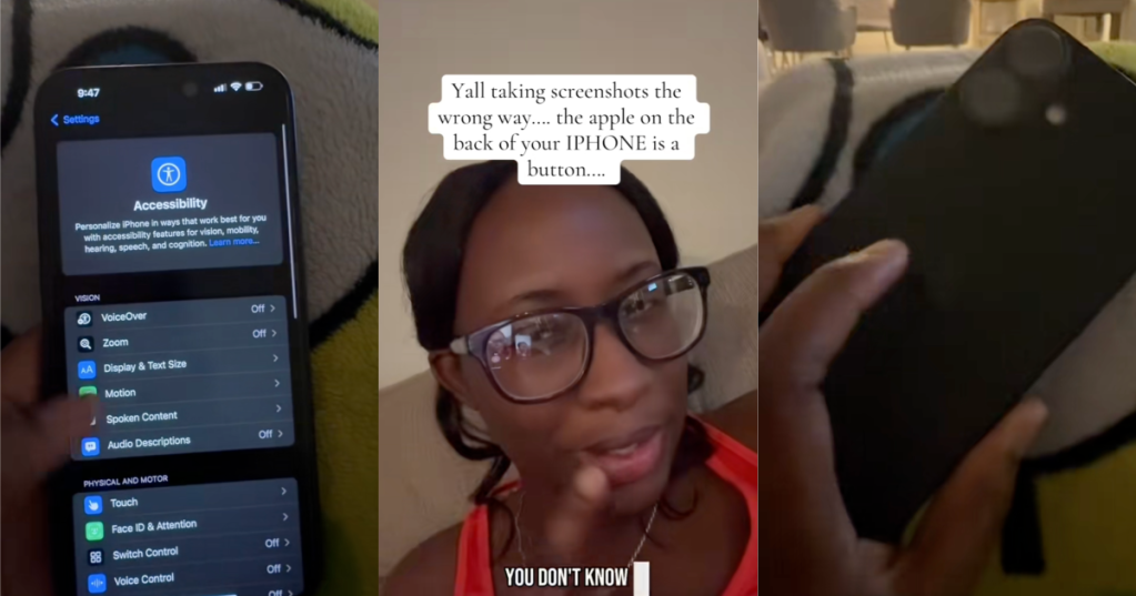 woman talking about phones