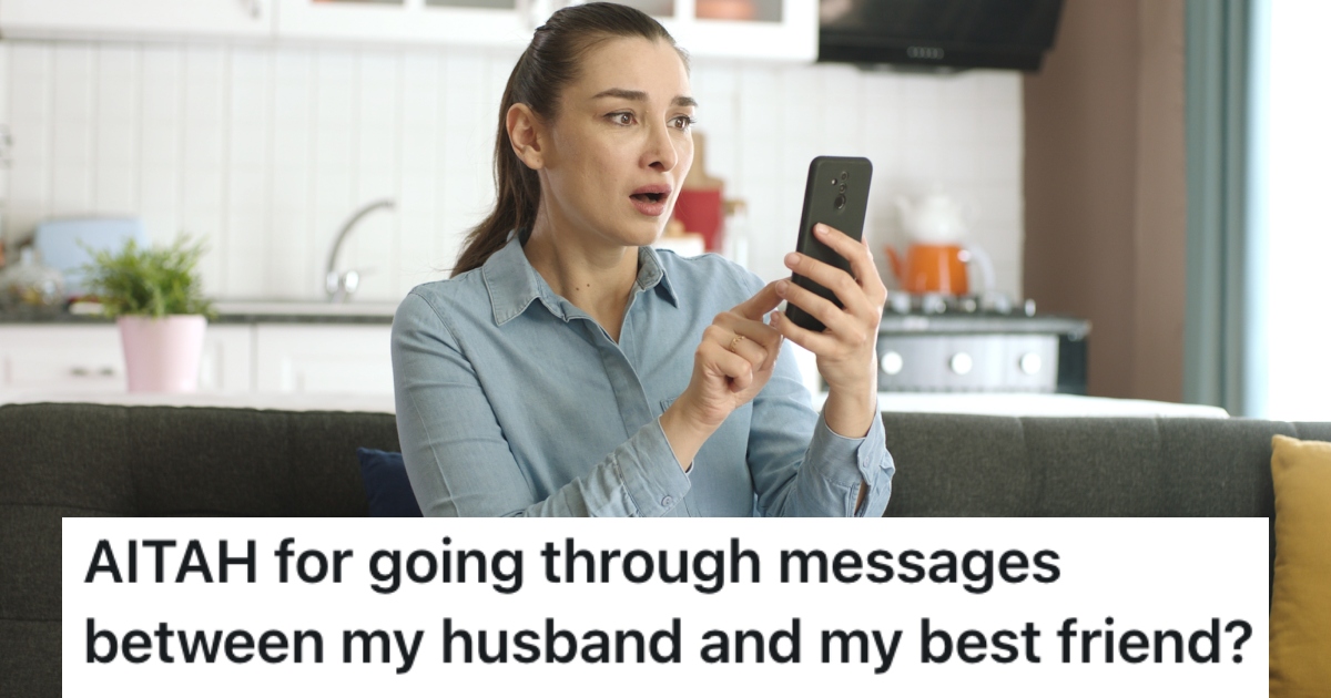 woman looking at a phone