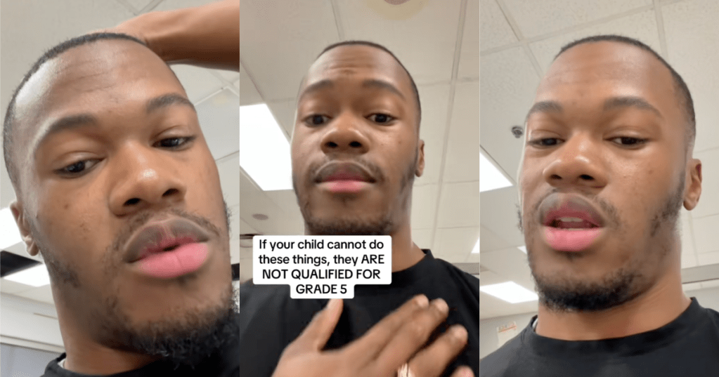 man talking about students