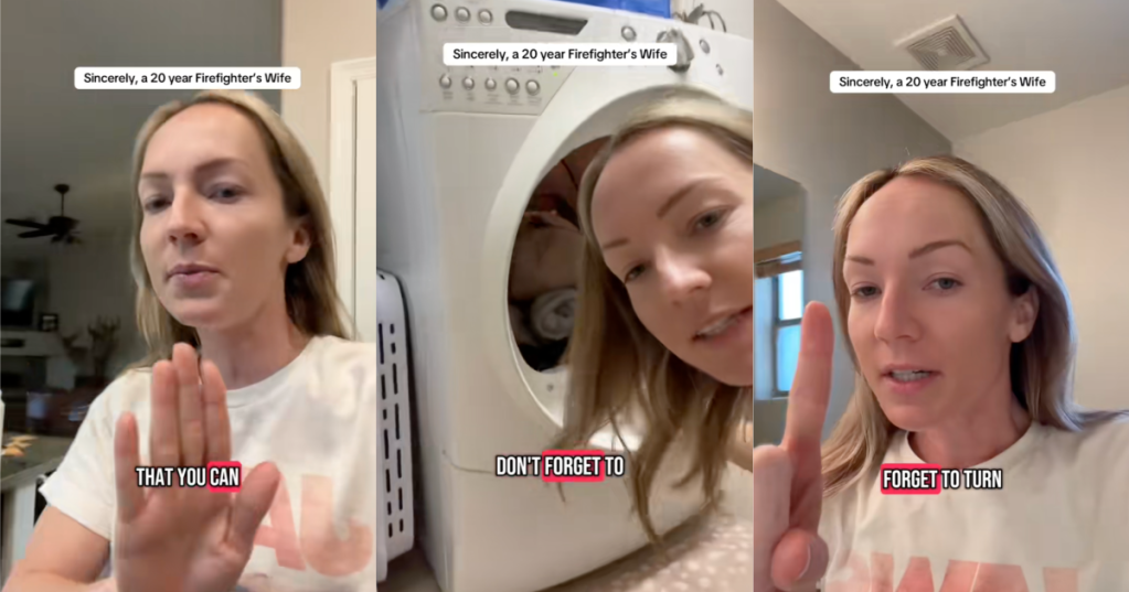 woman talking about fire safety