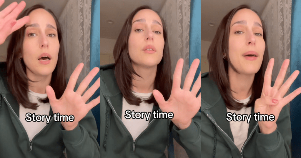 woman talking to tiktokkers