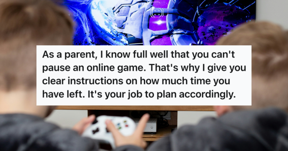 two boys playing video games