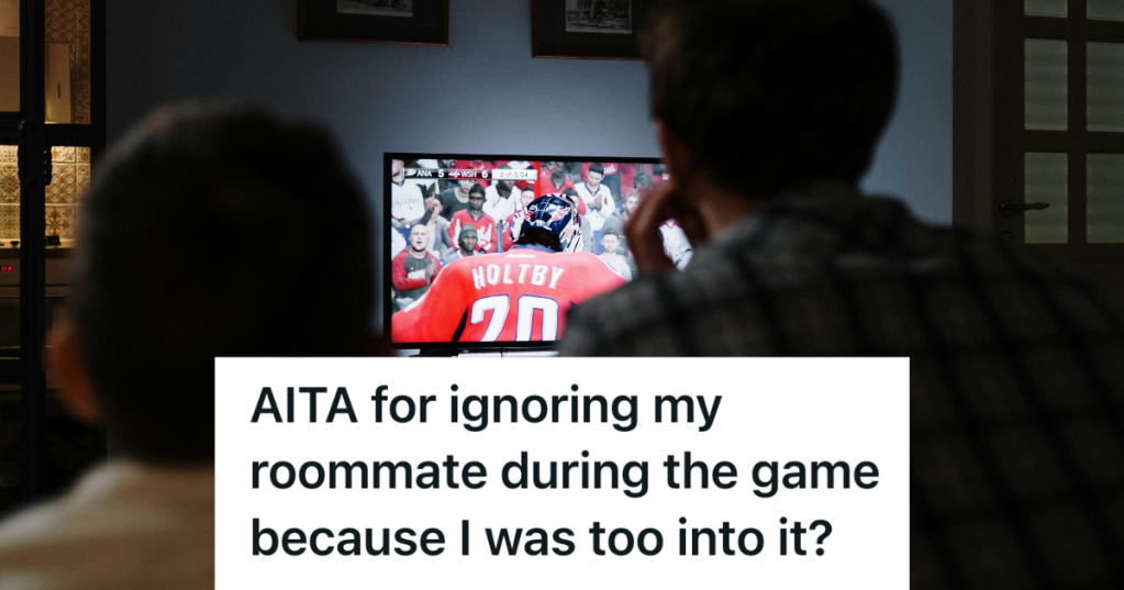 two men watching football