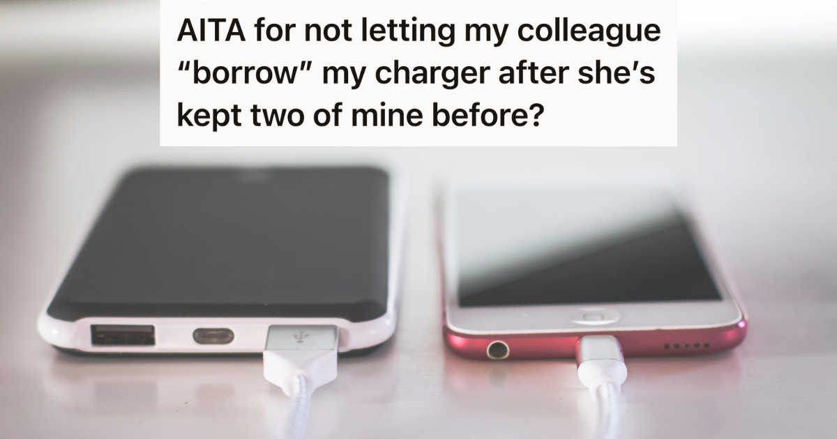 two smartphones being charged