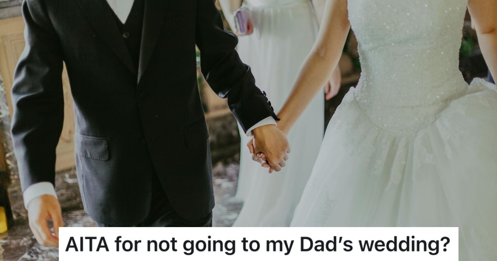 bride and groom holding hands at wedding