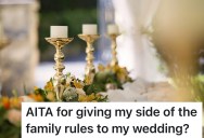 Bride Sets Ground Rules For Drinking At Her Wedding, But Her Side Of The Family Backs Out In Protest