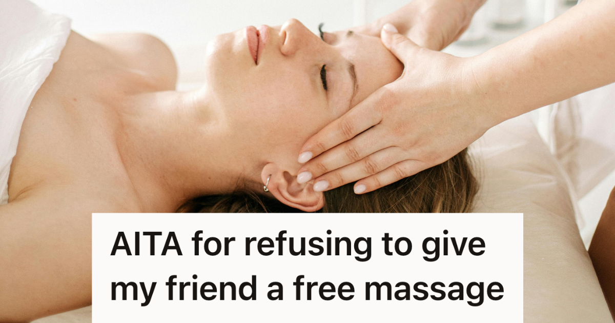 woman getting a head massage