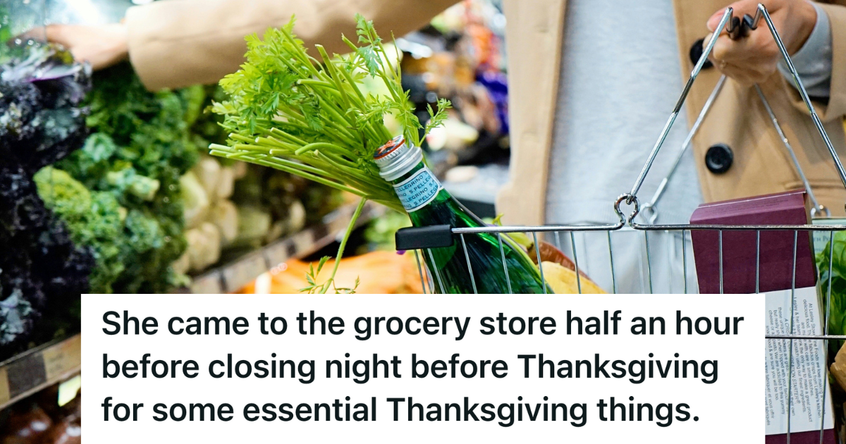 woman grocery shopping