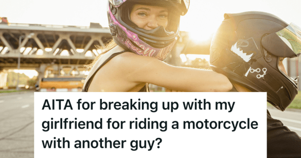 woman riding on back of motorcycle