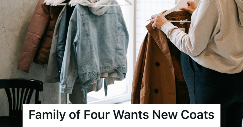 woman shopping for coats