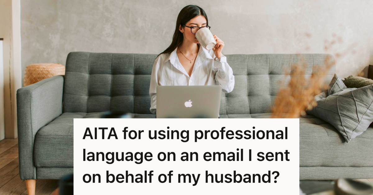 woman sipping coffee typing on computer