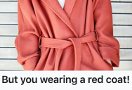 She Made The Mistake Of Wearing A Red Winter Coat To Costco, So A Stranger Accused Her Of Being An Employee