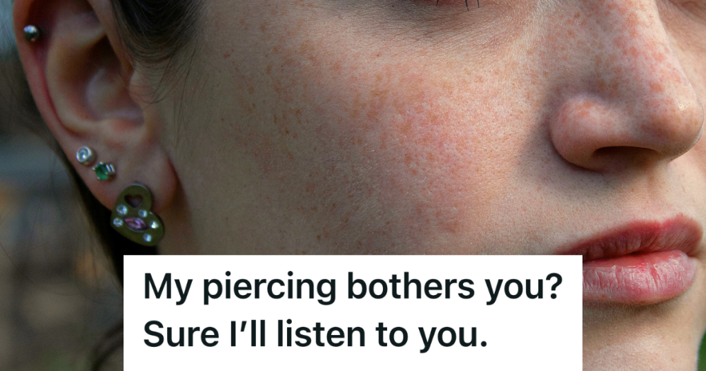 woman with ear piercings