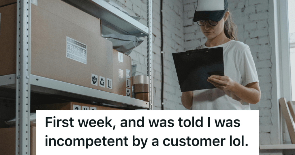 woman working at a shipping center