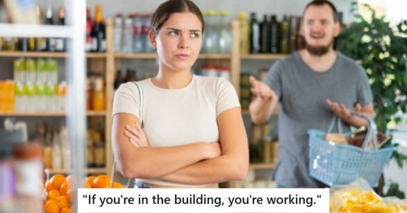 Angry customer yelling at worker