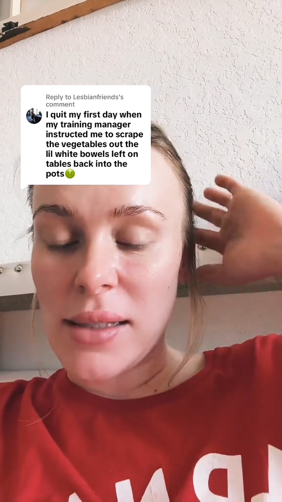 Kara talking about an incident working at Cracker Barrel