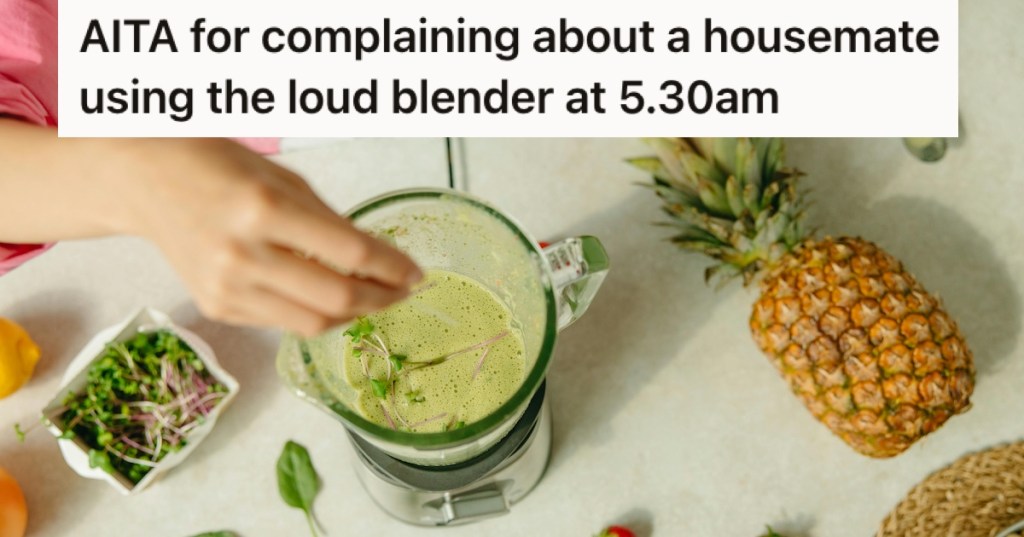 Adding smoothie ingredients to a blender