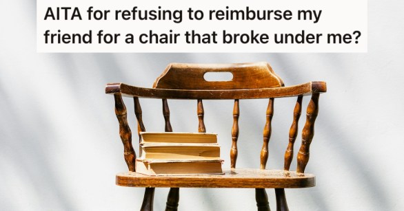 An antique chair with three books