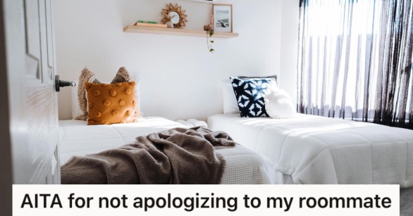 A room with two beds